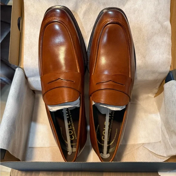 Cole Haan | Shoes | Cole Haan Brown Leather Loafers Sleek 